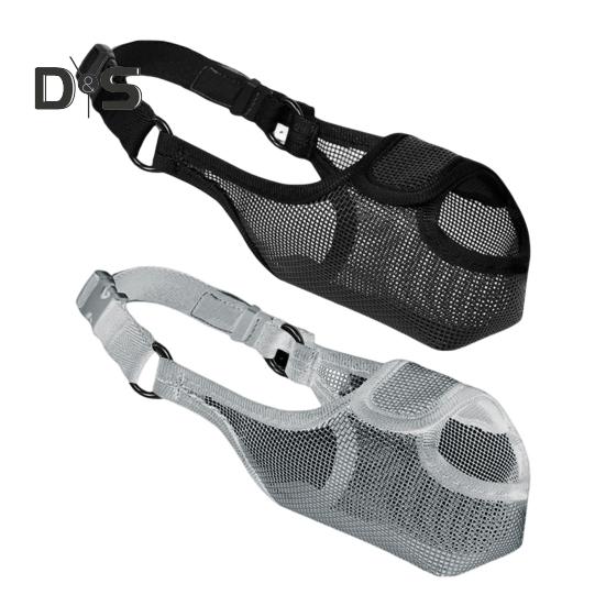 Dog Muzzle for Large Medium Small Dogs Mesh Muzzle with Front Opening Design Breathable Dog Muzzle with Adjustable Strap for Preventing Biting
