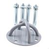 Ceiling Anchor X Mount 12x6cm Accessories with M10 Screws Metal for Body Weight Strength Training