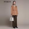 PORTS Women's Desert Sand Wool Blend Short Coat LM9C079LZF069