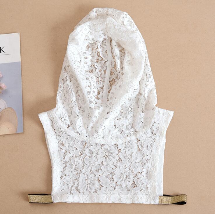 Elegant Lace Collars For Women Shirt Fake False Collar With Beads White Detachable Collar For Women Half Shirt Col Nep Kraagie