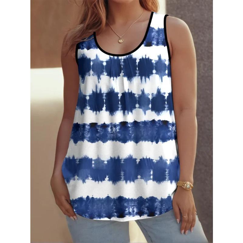 Women's Sleeveless Vest Creative Color Pattern Cat Printing Comfortable Soft Fashionable Versatile Summer Vest
