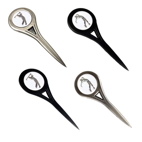 Дивотный инструмент Эргономичный дизайн Тренажеры для гольфа Однозубый Ремонт питчей для гольфа Маркер для мяча