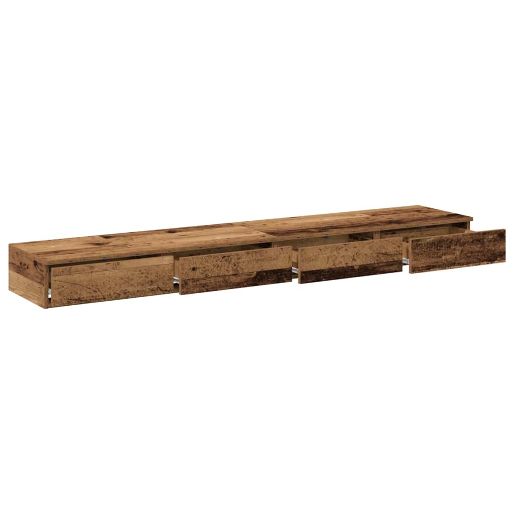 Bed Drawers Reclaimed Wood 180 x 36.5 x 16.5 cm Engineered Wood