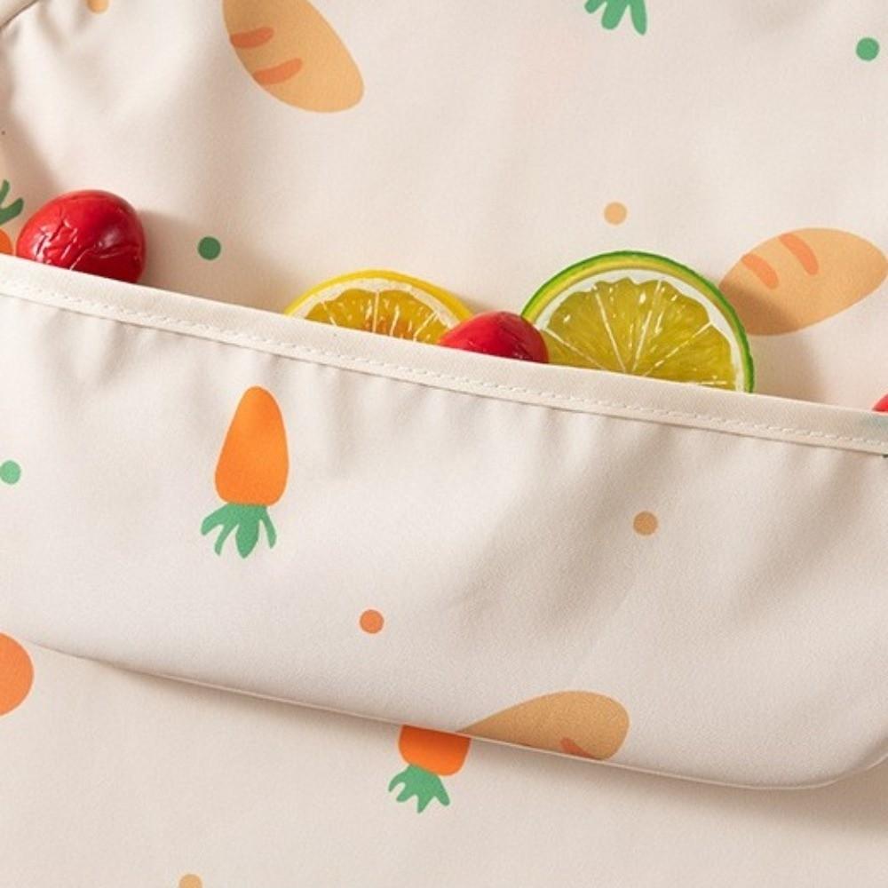 Adjustable Toddler Long Sleeve Apron Soft Baby Rice Pocket Smock Child Feeding Bib Meal Eating