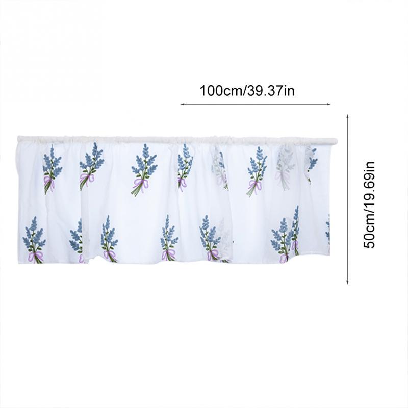 Kitchen Tiers Cabinet Embroidery Curtain Window Short Curtain Half Window Treatment