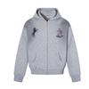 American Vintage Distressed Zip Hoodie Mens Loose Fit Casual Sweatshirt Streetwear