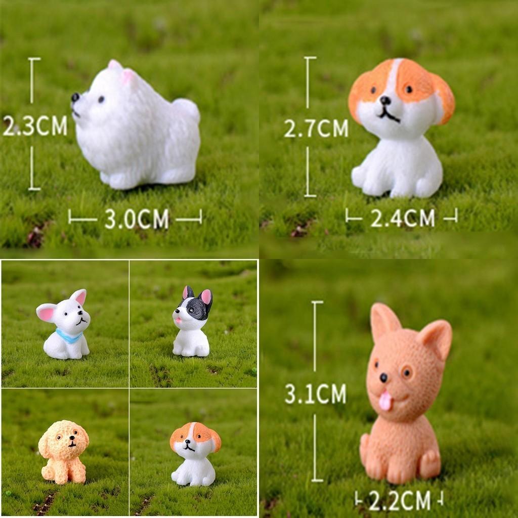 Очаровательные миниатюрные полимерные куклы-собачки 12 стилей, украшения, идеально подходящие для очаровательного садового декора