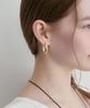 Серьги-клипсы Halden Oval Curve One Touch (E067_Золотой)