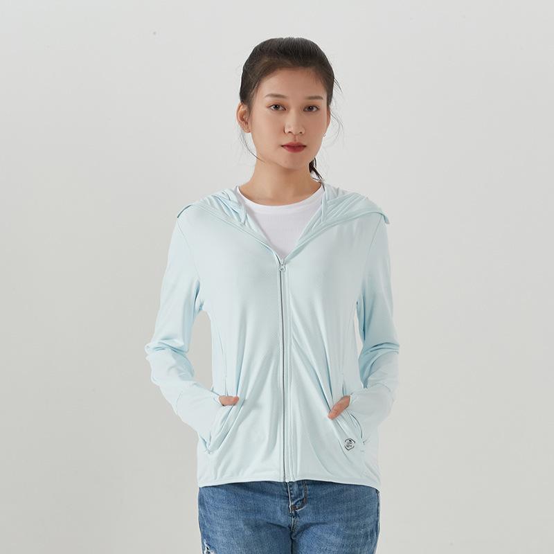 Солнцезащитная одежда Мужская UPF + Тонкая дышащая летняя уличная одежда Ice Silk Солнцезащитная одежда Женская УФ-защита Тонкая куртка Tide