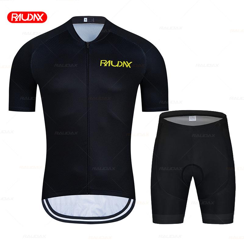 Summer Short Sleeve Bike Jersey Set Mtb Sports Team Mens Clothing Black Colour Cycling Shirts Summer breathable cycling suit set