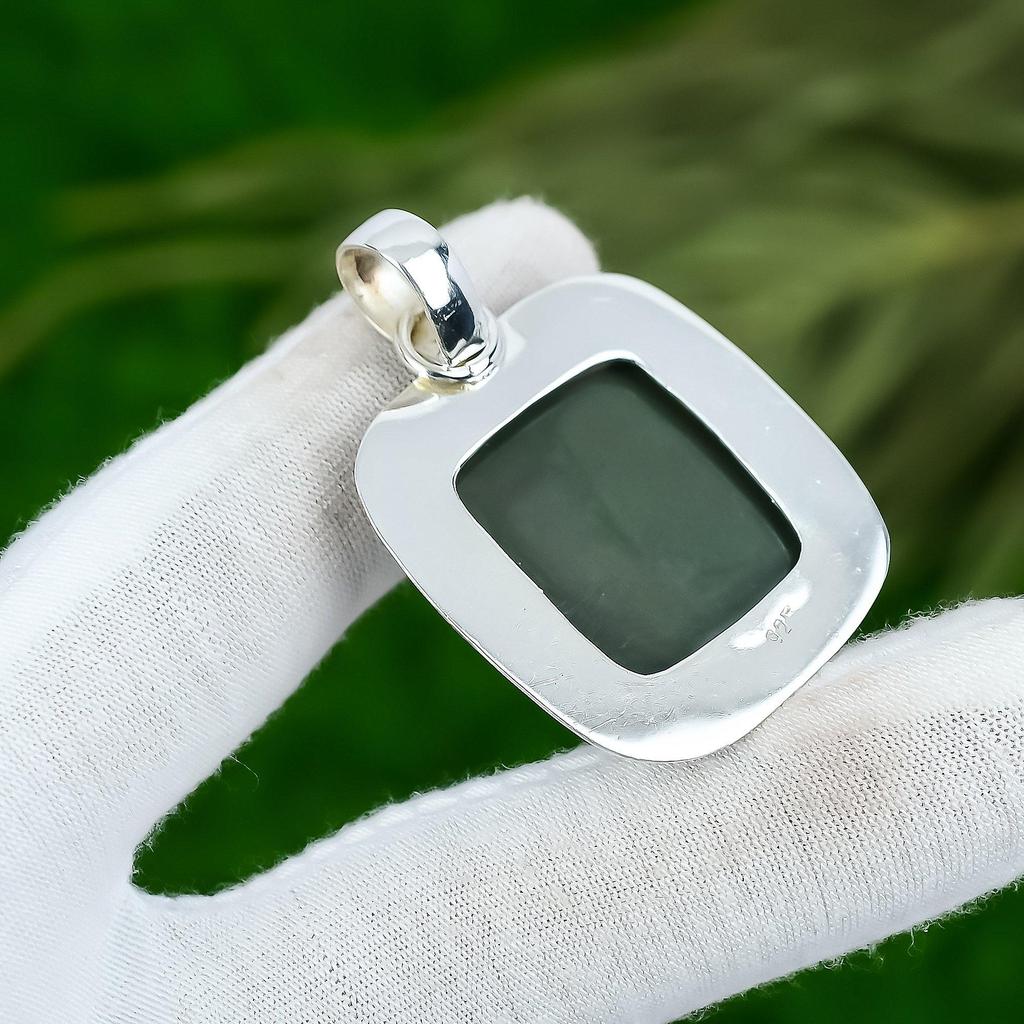 Easter Sale 925 Sterling Silver Natural Polychrome Jasper Wife Unique Pendant