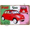 Металлическая вывеска для гаража FIAT, Настенный декор с логотипом автобренда 20x30см