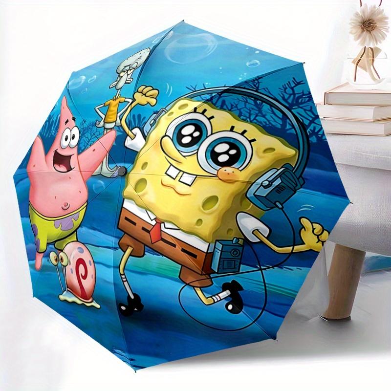 1pc SpongeBob SquarePants Patrick Star Squidward Automatic Opening and Closing Umbrella - Small Umbrella Suitable for Various Occasions Z094