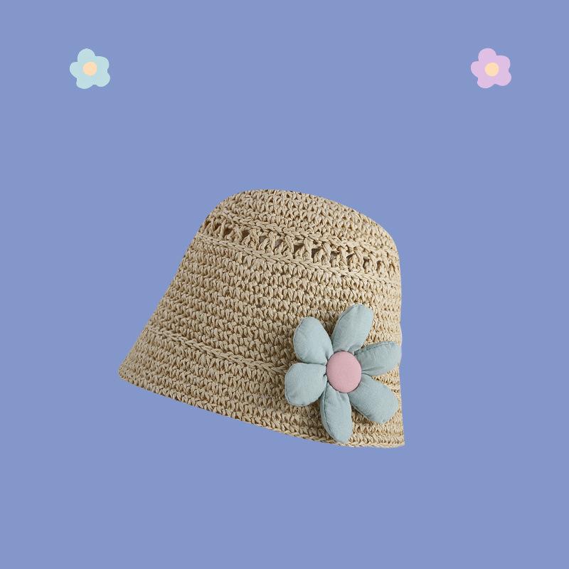 Новая летняя соломенная шляпа с короткими полями для женщин, солнцезащитная шляпа ручной работы с маленькими цветами, симпатичная шляпа-ведро прилив