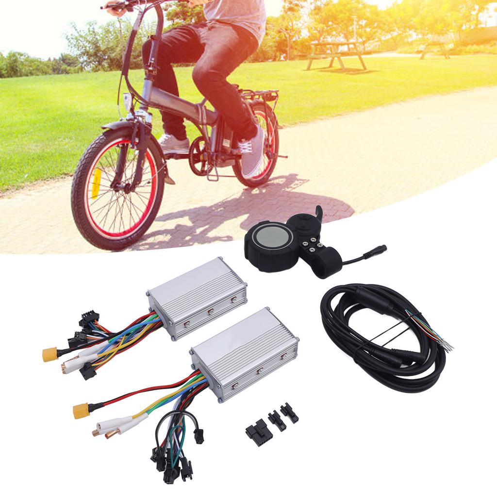 Electric Bike Controller 52V 25A 1200W Dual Drive Motor Controller Kit with Display High Performance