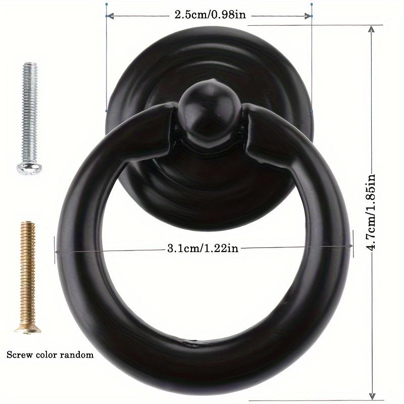 10/20 Pcs Cabinet Pulls  Vintage Drawer Ring Pulls for Dresser  Cabinet  Door Box Closet  Furniture Fittings, 0.98*1.85 Inch with Mounting Screws