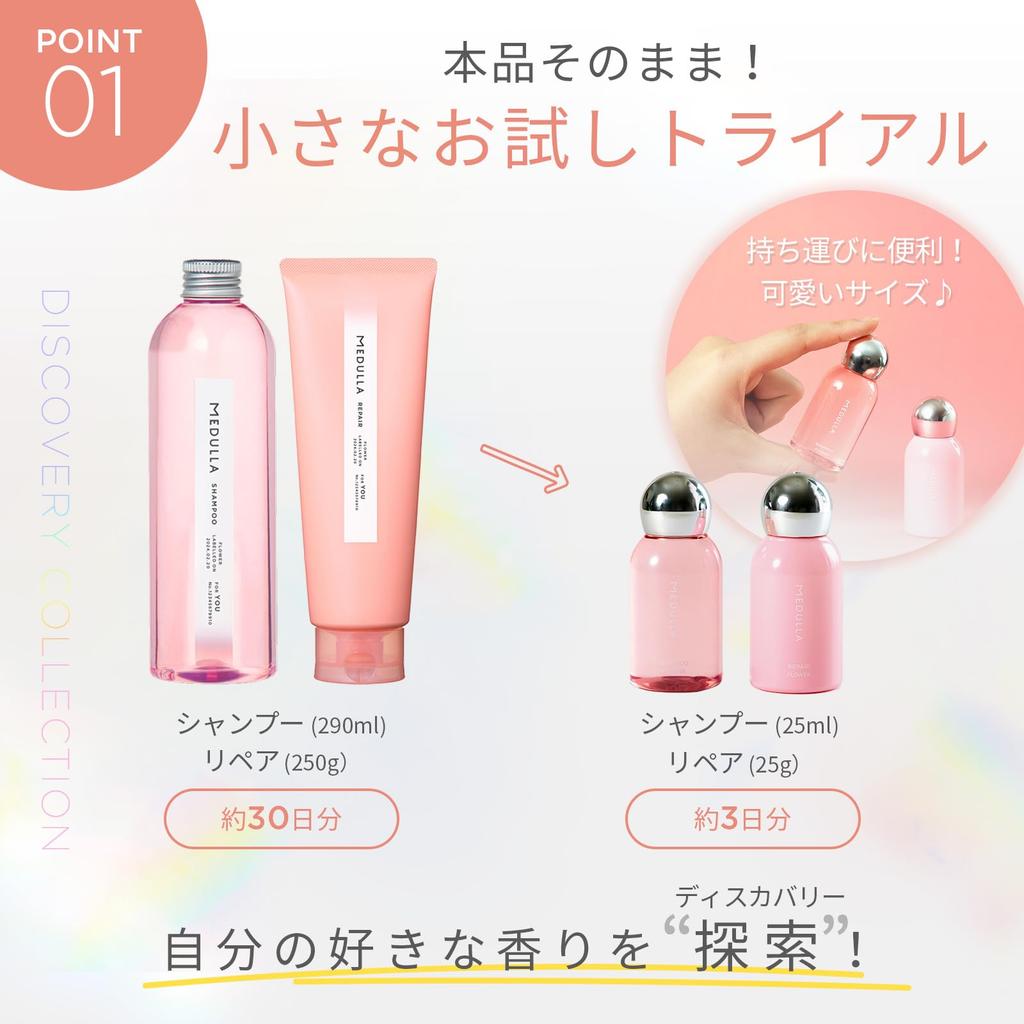 those new to MEDULLA Discovery Collection Shampoo and Treatment Set x 2 Hair Popular Gift [For MEDULLA] (25g bottles) - 5-Pack Care,