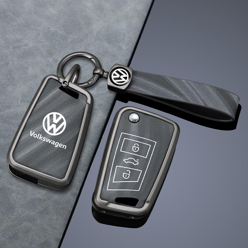 For VOLKSWAGEN VW Zinc Alloy Car Smart Remote Gray Key Case Cover Shell Holder For VW Volkswagen Golf 7 MK7 Tiguan MK2 T-roc T-c