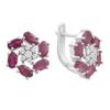 Silver Earrings with Natural Ruby 4.27ct (2187899)