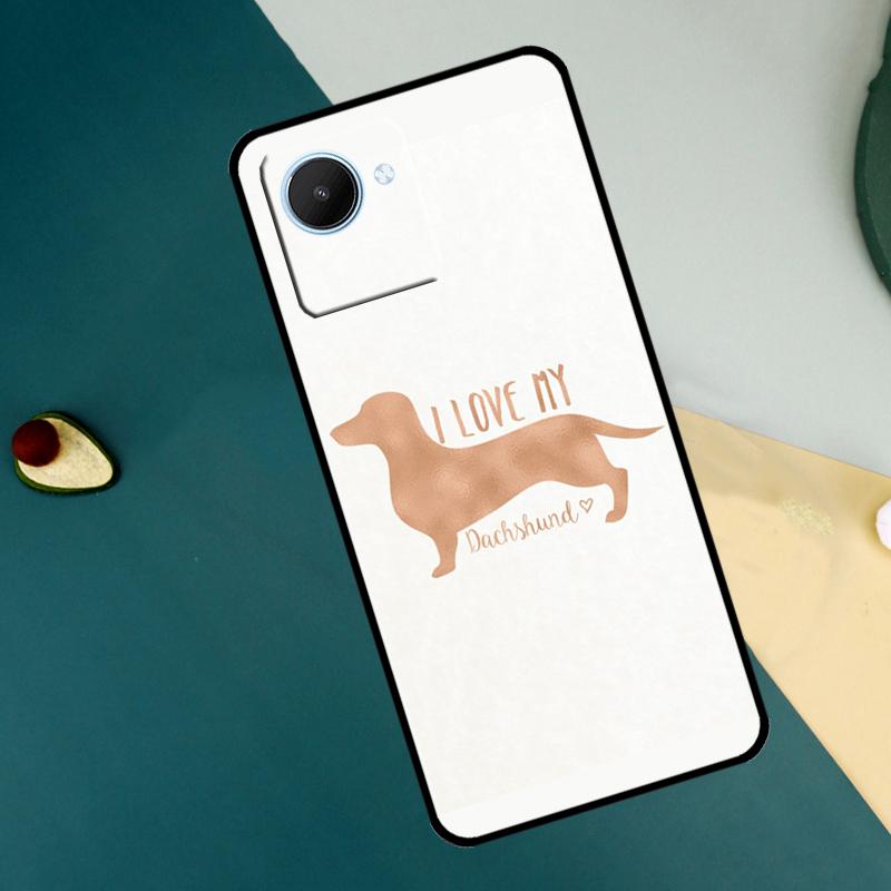 Cute Dachshund Dog For Realme 9 10 11 Pro Plus GT Neo 5 3 3T C11 C15 C25s C21Y C30 C31 C33 C35 C53 C55 Case