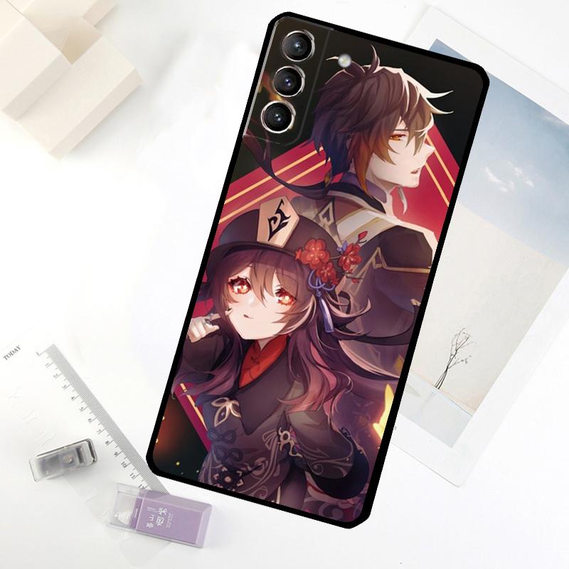 Чехол для телефона Genshin Impact Ху Тао Призрак Для Samsung Galaxy S24 FE S23 Ultra S21 S22 S25 S26 Ultra S10 Plus S20 FE