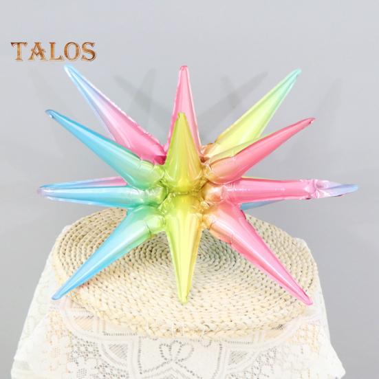 6 шт. Звездные шары 12-точечные звездные шары из фольги и майлара для свадебного юбилея, рождественского, новогоднего, дня рождения, вечеринки, принадлежностей