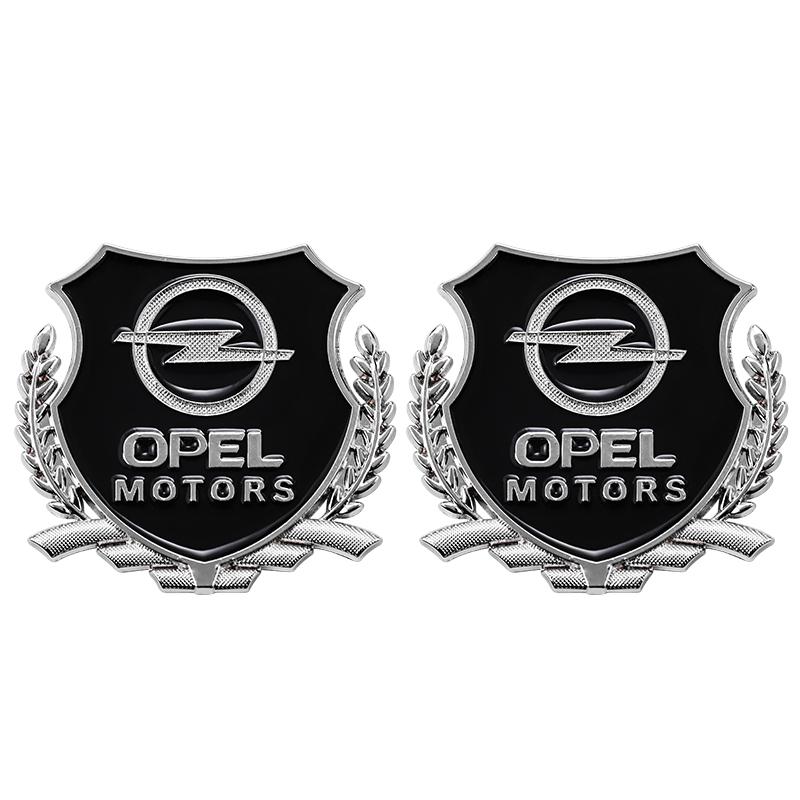 2 шт. Металлическая наклейка с логотипом автомобиля, эмблема на окно, багажник, аксессуары для Opel Astra Grandland Corsa Mokka Frontera Insignia Zafira Vivaro