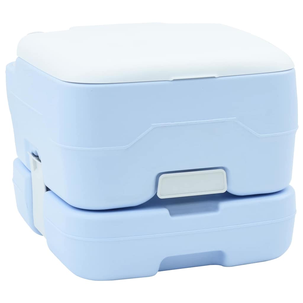 Camping Toilet Light Blue and White 41.5 x 36.5 x 30 cm