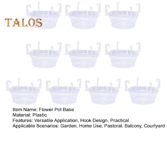 10 шт., поддон для цветочного горшка, поддон для сбора капель, защита от влаги, интегрированный крючок, прозрачный пластиковый поддон