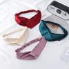 Simulated Silk Headband, Comfortable And Elastic Headband, Simple And Fashionable Ol Solid Color Crossed Headband, Headband.
