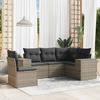 VidaXL Garden Lounge Set with Cushions 5 Pcs, Patio Sofas, Patio Furniture Set, Outdoor Furniture, Grey 3254907