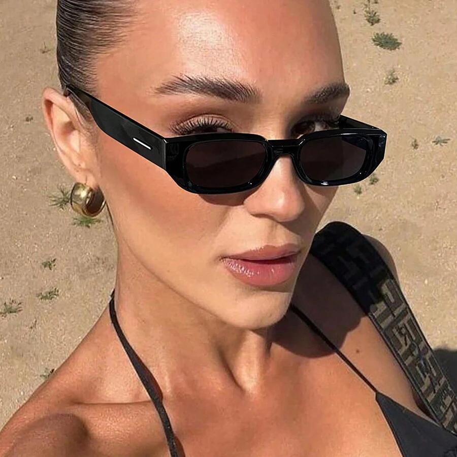 Vintage Rectangle Small Frame Sunglasses Women Fashion Retro Brand Designer Sun Glasses Uv400 Shades Eyewear Men Goggles