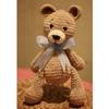 Вязаный крючком плюшевый мишка из хлопка амигуруми, мягкий бежевый