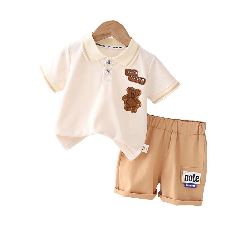 Boys' 2023 Summer Polo Two-Piece Suit – Stylish Short-Sleeved Sportswear