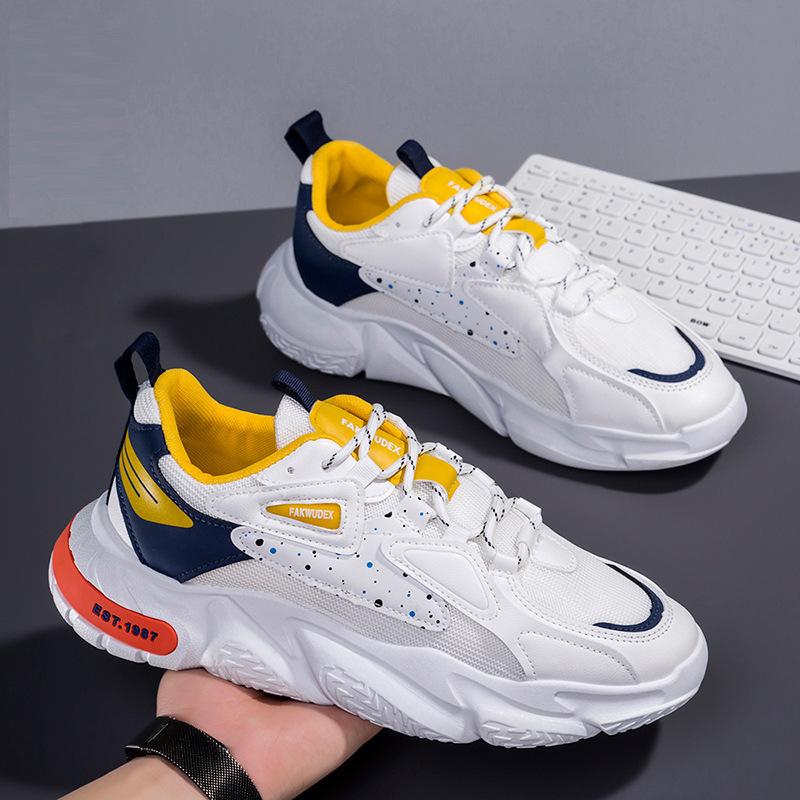 Autumn and Winter New Running Shoes Mesh Breathable Casual Shoes Sneaker Trendy Men's Shoes Dad Shoes
