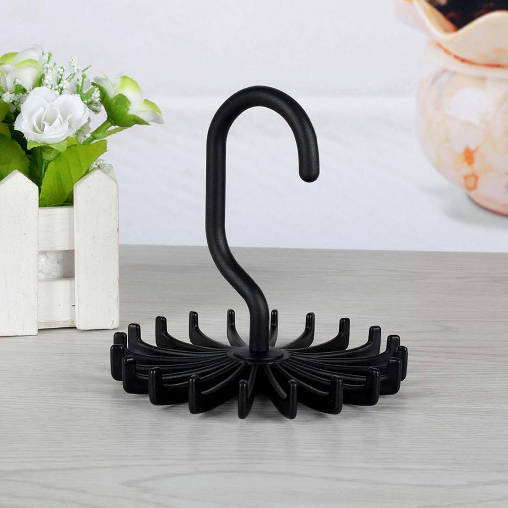 Регулируемая вращающаяся вешалка для галстуков, 20 крючков, шейный ремень, держатель для шарфа, органайзер