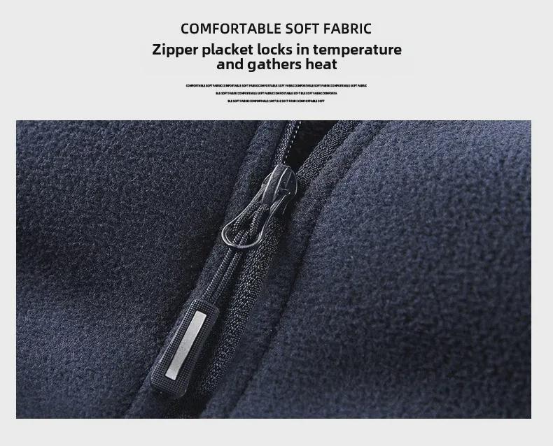 2024 Men's Large Fleece Hooded Jacket with Polar Grain Liner