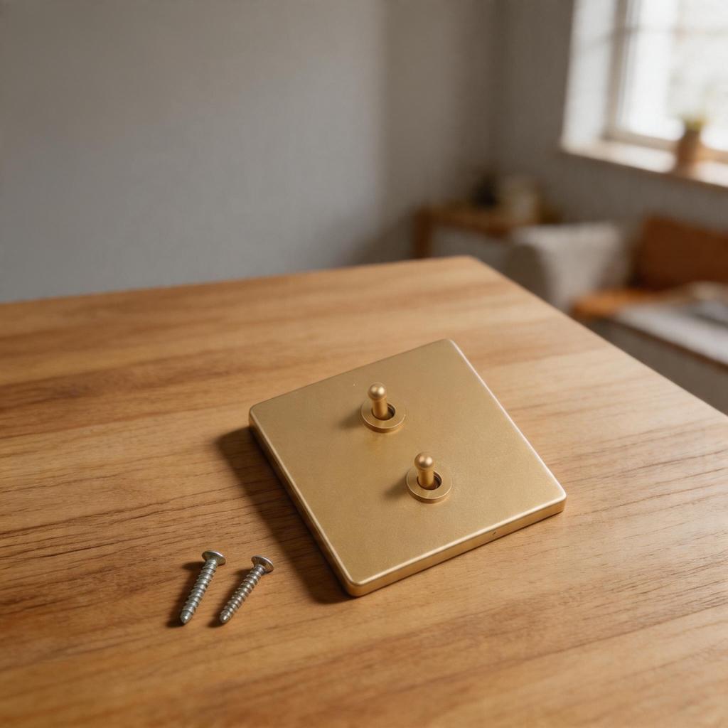 Retro Design Vintage Brass Switch Retro Light Switch Self-Locking Mechanism