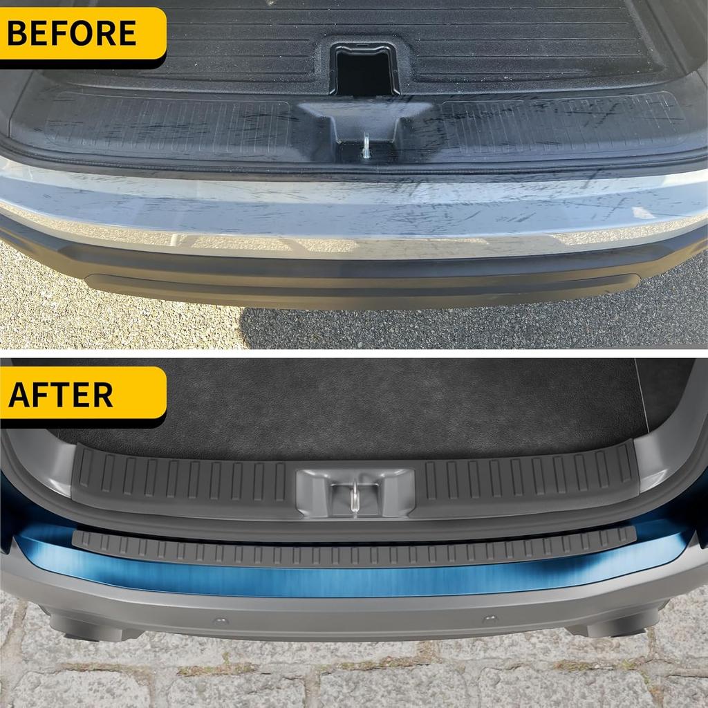 Rear Bumper Protector Compatible With -2025 Honda Pilot TPE Rear Bumper Guard Protection Anti-Scratch Internal & External Trunk Sill Cover For 2024