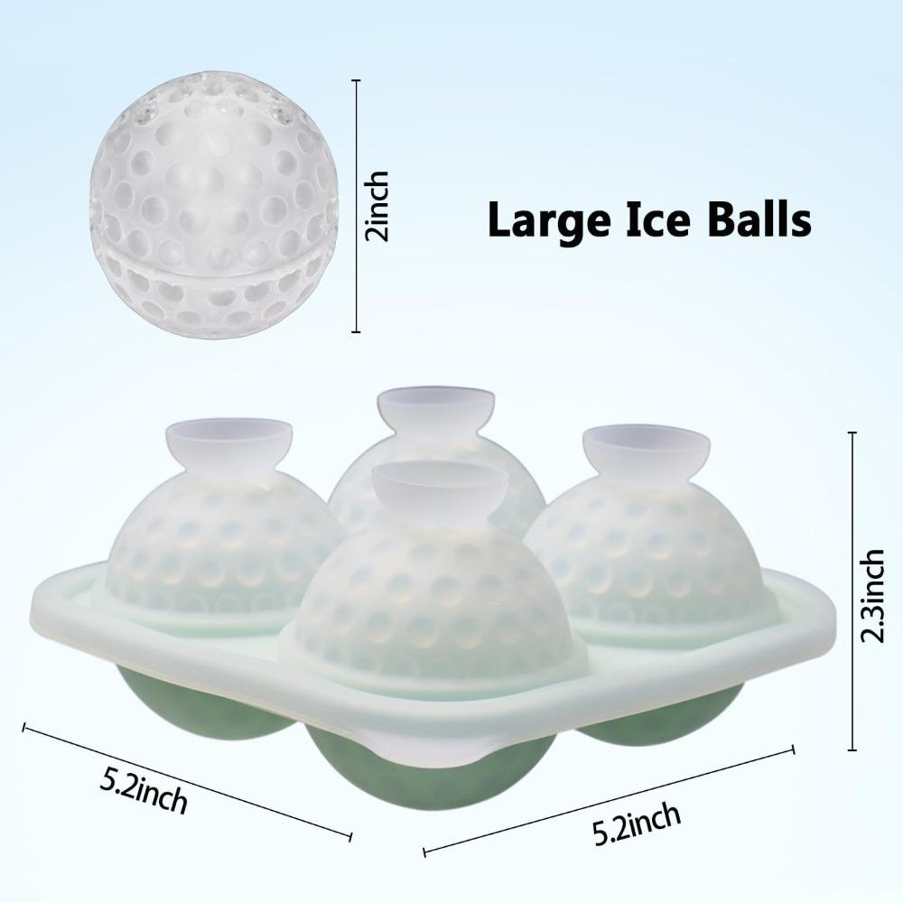 4 Compartments Ice Cube Tray Silicone Sphere Ice Mold DIY Chocolate Mold  Summer