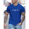 Men's 100% Cotton Summer Loose Size Creative Aircraft Graphic Print Casual Fit Round Neck Short Sleeve T-shirt Top