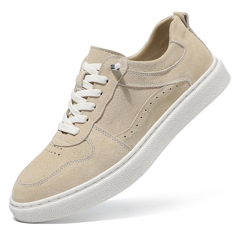 Little White Shoes 2025 New Flat Baseplate Shoes Lace-up Low-top Foreign Trade Large-size Fashion Sports and Leisure Shoes Men