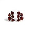 Gorgeous Design January Birthstone Natural Garnet Earrings 925 Sterling Silver Women's Fine Jewelry Anniversary & Holiday Gift
