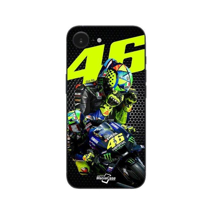 Coque de téléphone - MANIACASE - iPhone SE 2024 - Silicone TPU - Valentino Rossi Logo - Souple