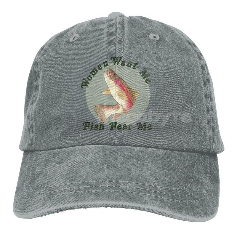 Женская бейсболка Want Me Fish Fear Me Washed, кепка Trucker Hat для взрослых, унисекс, регулируемая, для папы, летняя, дышащая, эластичная