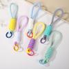 Mesh Lanyard Fluorescent Braid Rope Phone Case Hanging Cord Keychain Bag Pendant Keychain