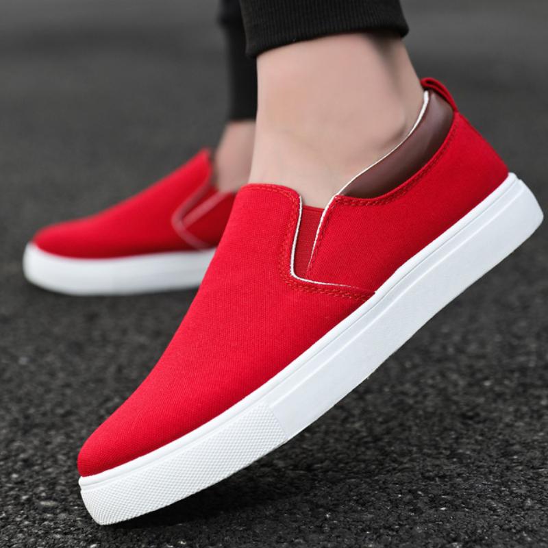 Fashion Men's Sneakers Male Canvas Casual Shoes 2024Boys Light Comfortable Slip-on Vulcanized Flats Casual Slip-on Shoes Zapatos Hombres
