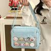 Harajuku Bag for Women PU Transparent Pocket High School Girls Uniform Crossbody Shoulder Bag Handbags