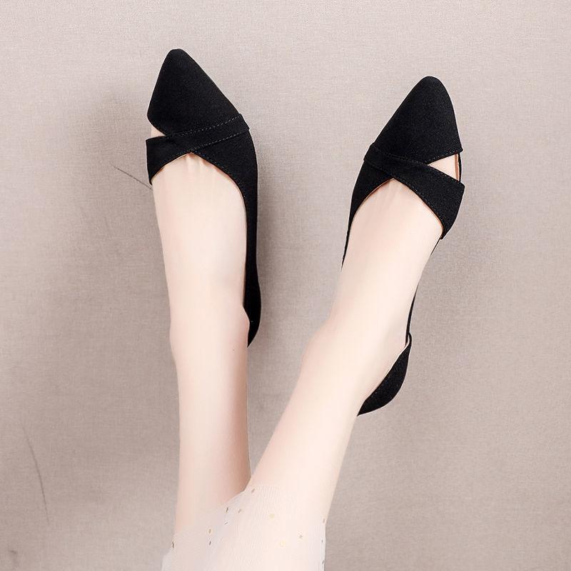 Мода Akexiya 2024 повседневные туфли на плоской подошве для женщин, новые летние дышащие удобные туфли на мягкой подошве с острым носком и мелкой плоской подошвой для женщин