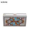 Popular Playing Cards Red Peach Q Rubber Diamond Dinner Bag Fashion Banquet Clutch Chain Small Square Bag